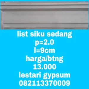 Jual List Gypsum Model Siku Sedang - JUL15