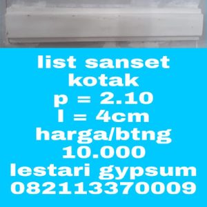 Jual List Gypsum Model Sanset Kotak - JUL21