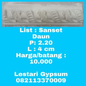 Jual List Gypsum Model Sanset Daun - JUL25
